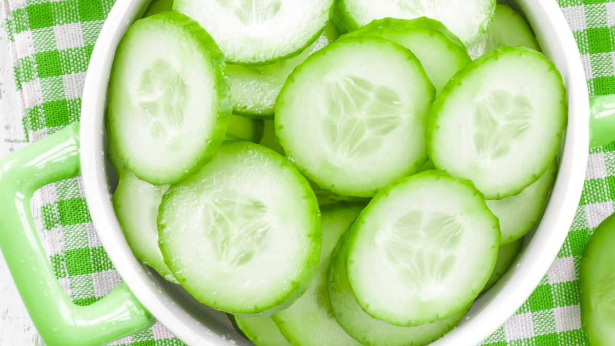 Image of cut cucumber